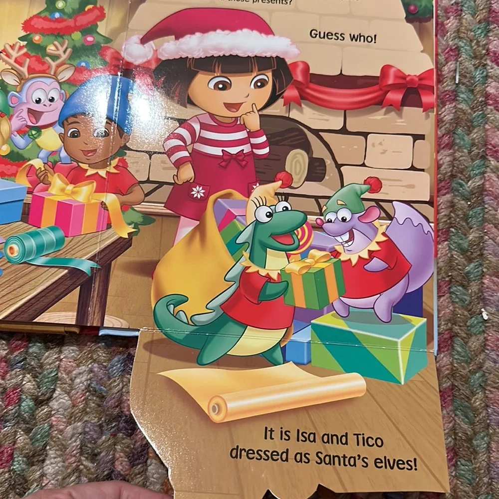 Dora Explorer Christmas Books Lot 2 Guess Who Loves Christmas Carol Hardcover
